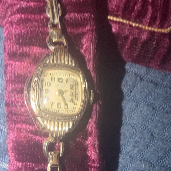 Vintage Ladies Harman Art Dec Gold filled w/Chain Bracelet 7 in Serial #20579589 - Picture 3 of 8